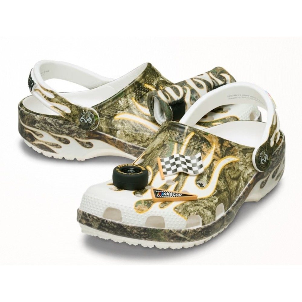 New Nascar Realtree Classic Sandals Clog‎ Camo Crocs Jibbitz 210827-90H Size 13